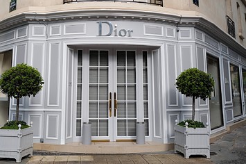 A view of the "Dior" store Avenue Montaigne on April 30, 2020 in Paris, France.