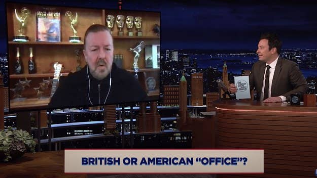 Ricky Gervais sets the record straight on which he thinks is better between the British and American versions of the popular sitcom 'The Office.'