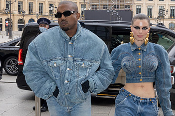 Julia Fox and Kanye West in Paris in January