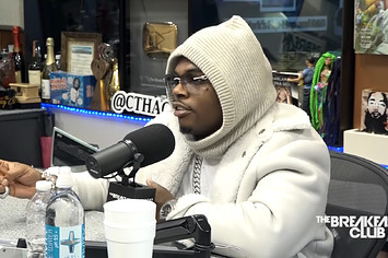 Gunna appearing on 'the Breakfast Club' for an interview.