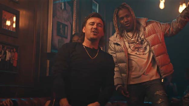 Lil Durk linked up with controversial singer Morgan Wallen for the unexpected collaboration “Broadway Girls," writing on IG, "let’s go trenches x country."