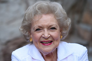 Betty White posing for a photo in 2015