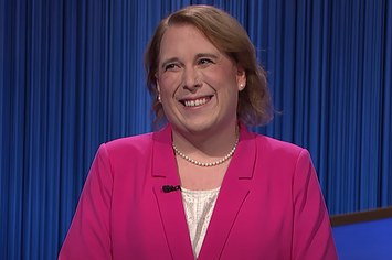 Jeopardy champion Amy Schneider is pictured