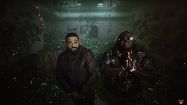 Sech is joined by DJ Khaled in the video for "Borracho," which sees the artists in an apocalyptic world, surrounded by dancers, as Sech sings about heartbreak.