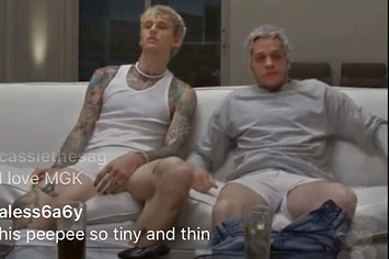 Machine Gun Kelly and Pete Davidson appear in an Instagram video.