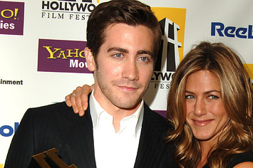 Jake Gyllenhaal and Jennifer Aniston at the 9th Annual Hollywood Film Festival AWards Gala in 2005.