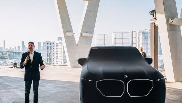 BMW unveils their new Concept MX, a hybrid-electric concept vehicle during Art Basel 2021 as a high-powered response to the future of climate change