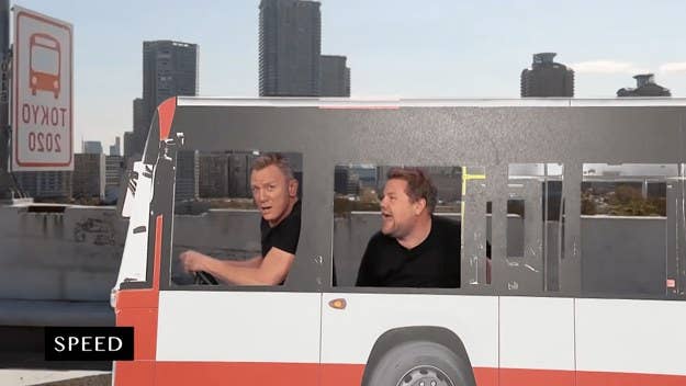Daniel Craig showcased his acting chops alongside James Corden as they recreated movies like 'Jurassic Park,' 'Back to the Future,' and even Craig's Bond films.