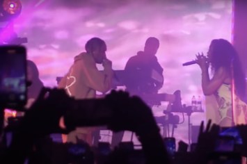 Travis Scott and SZA performing live