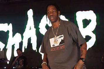 Travis Scott on stage during an October 26 performance