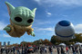 Funko's Grogu balloon for the 2021 Macy's Day Parade
