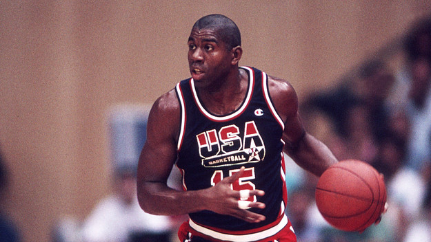 Exclusive: Heres Your First Look at Magic Johnson 1992 U.S. Olympic Men's  Basketball Pop! Figure in Navy