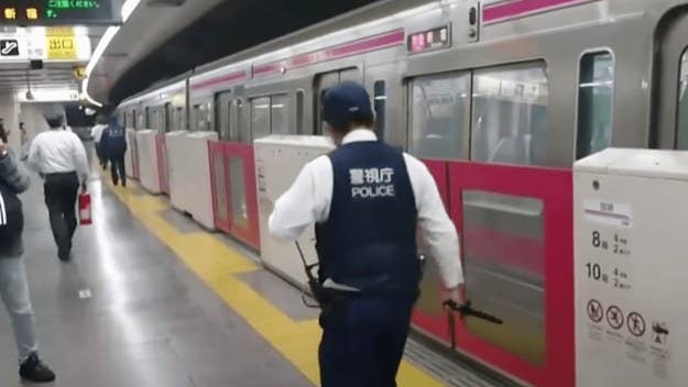 The 24-year-old man in the costume reportedly set fire to the train with a flammable liquid which he set on fire after the stabbings, reportedly injuring 17.