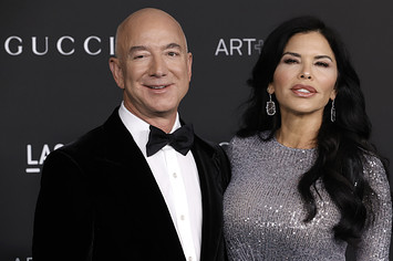 Jeff Bezos and girlfriend Lauren Sanchez at Art Gala