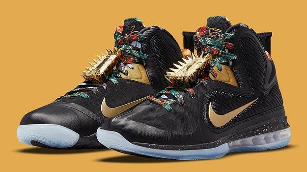 A throwback to the 2011 PE, the 'Watch the Throne' Nike LeBron 9 inspired by Jay-Z and Kanye West's album is finally getting a retail release. Click for more.