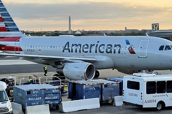American Airlines plane on tarmac at airport
