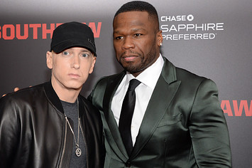 50 Cent and Eminem on red carpet