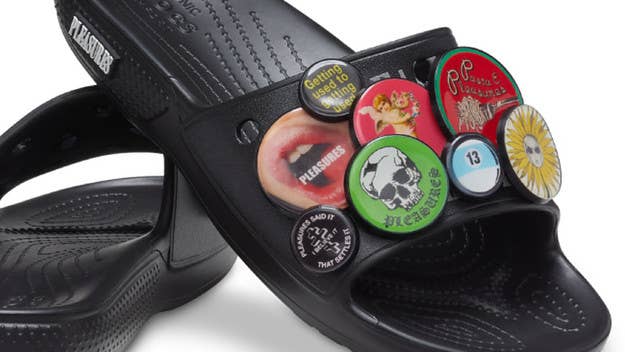 The latest pairing marks the fourth time Pleasures and Crocs—one rooted in rock music and one rooted in comfort—have collaborated on a collection.