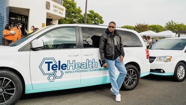 The rapper celebrated the new partnership between the city and his TeleHealth Van program, which provides health services to low-income communities.