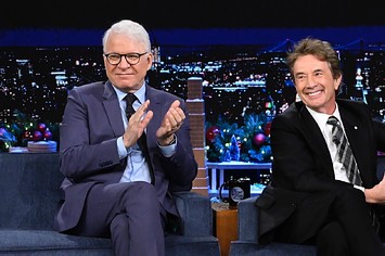 Actors Steve Martin and Martin Short during an interview