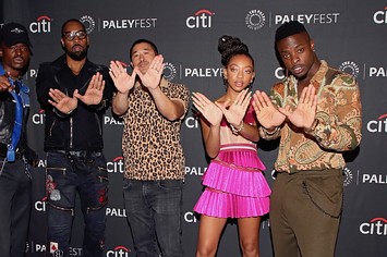 BEVERLY HILLS, CALIFORNIA - SEPTEMBER 10: (L-R) Ashton Sanders, RZA, Alex Tse, Zolee Griggs and Johnell Young of '"Wu Tang: An American Saga" attend The Paley Center tor Media's 2019 PaleyFest Fall TV Previews - Hulu at The Paley Center for Media