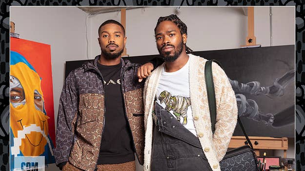 Michael B. Jordan teamed up with artist Blue the Great to create this mummified new Coach capsule collection featuring leather jackets, bags, hoodies &amp; more.