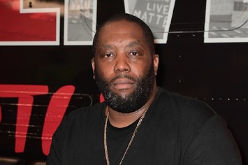 Killer Mike backstage at Hot 107.9 Birthday Bash 25 at Center Parc Credit Union Stadium