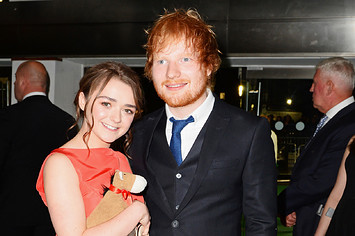Maisie Williams and Ed Sheeran at the premiere of 'Ed Sheeran: Jumpers For Goalposts'