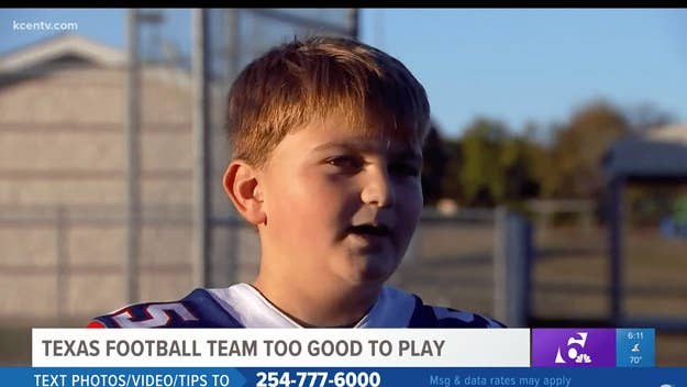 The Flower Mound Rebels, a youth football team made up of children between the ages of seven and eight, were booted from the playoffs for being "too good."