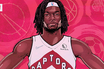 Illustration of Toronto Raptors forward Precious Achiuwa