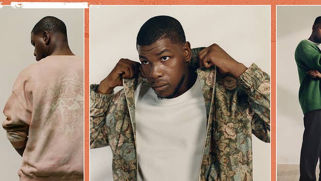Actor John Boyega and H&M collaborate to release Edition by John Boyega, a sustainable menswear collection. Items include outerwear and more.
