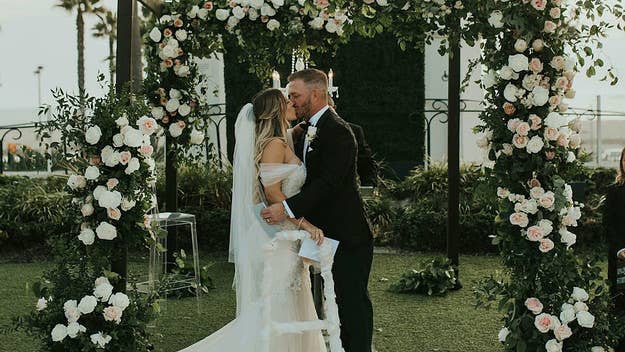 A California woman who was paralyzed from the waist down in a 2010 car accident surprised her husband by walking down the aisle on their wedding day.