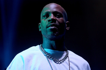 The late rapper DMX performing at a live event