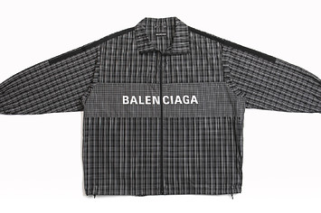 A Balenciaga brand top is shown.