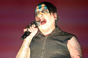 Marilyn Manson performs during the 2019 Louder Than Life Music Festival