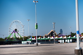 General view of Astroworld festival venue.