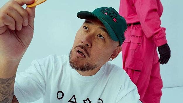 Emotionally Unavailable has been inspired by the South Korean Netflix smash series 'Squid Game' for its latest collection, which is modeled by Ben Baller.