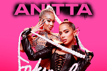 The art work for Anitta and Saweetie's new song "Faking Love"