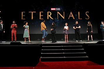 Cast of Marvel's 'Eternals' during Disney's D23 EXPO 2019.