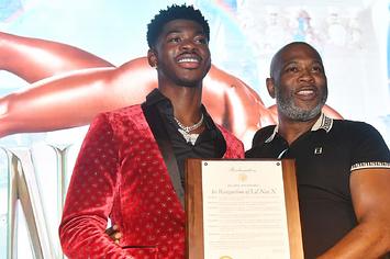 Lil Nas X and his father.