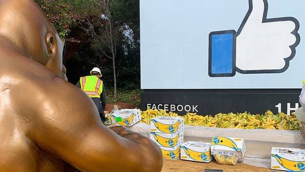 Organization Sapien Tribe is making a statement against Mark Zuckerberg’s Facebook, and they’re doing it with a seven-foot tall statue of Harambe.