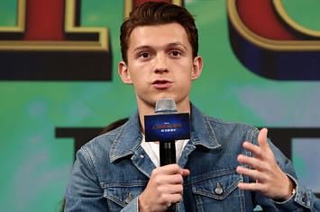 Tom Holland attends the press conference for the South Korean premiere of 'Far From Home.'