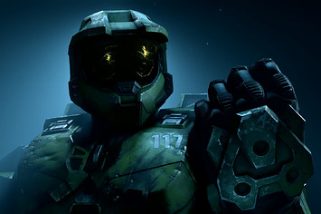 A screenshot from the latest trailer for 'Halo Infite' from Microsoft Game Studios and 343 Industries.