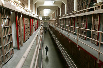 Photograph of the inside of a prison