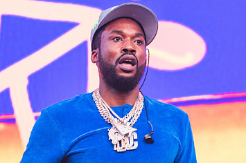 Meek Mill performs on stage at 2021 Wireless Festival