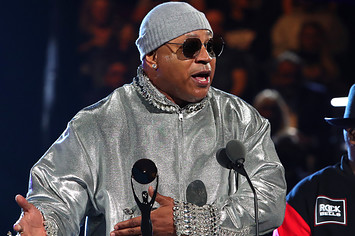 LL Cool J speaking at The Rock and Roll Hall of Fame Induction