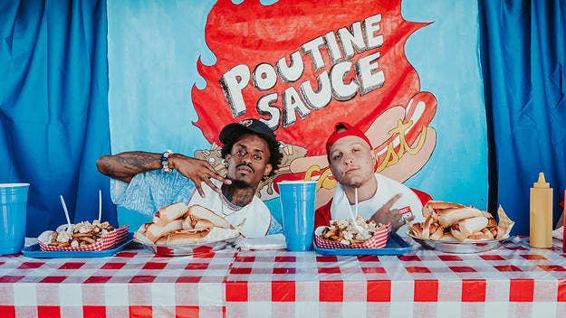Two of the biggest rappers in Quebec unite for the Jay Century-produced "Poutine Sauce," with Nate Husser repping the anglos and FouKi repping the francos.
