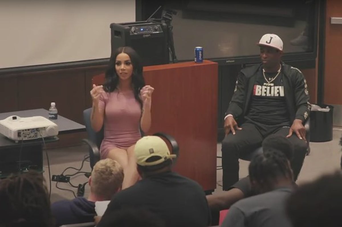 Deion Sanders Had IG Model Brittany Renner As A Guest Motivational Speaker  For His Football Players 