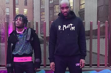 Lil Uzi Vert and Virgil Abloh pose for a photo