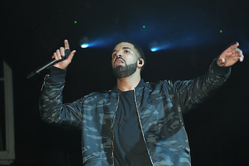 Drake performing on stage in 2019